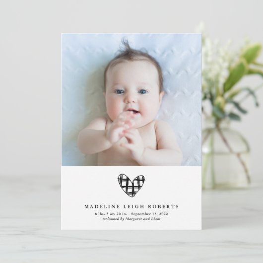 BABYANMELDUNG Fügen Sie Ihr Foto hinzu (Stehend Vorderseite)