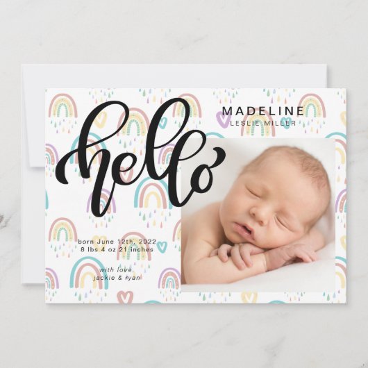 BABYANMELDUNG Fügen Sie Ihr Foto hinzu (Vorderseite)