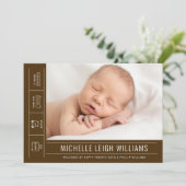 BABYANMELDUNG Fügen Sie Ihr Foto hinzu (Stehend Vorderseite)