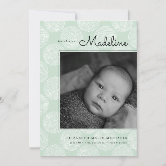 BABYANNOCEMENT Minimalistisches Design (Vorderseite)