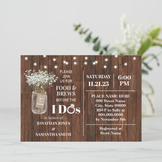 Babyatemessen und -brauen vor dem Duschen Einladung (Stehend Vorderseite)