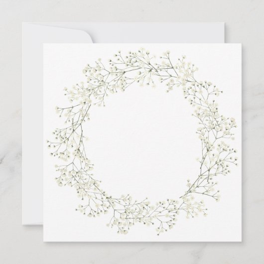 Babyatmung Blume Kinderdusche Einladung (Rückseite)