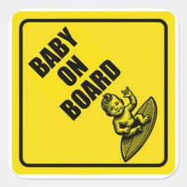 Babyaufkleber an Bord Quadratischer Aufkleber