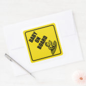 Babyaufkleber an Bord Quadratischer Aufkleber (Umschlag)