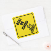 Babyaufkleber an Bord Quadratischer Aufkleber (Umschlag)