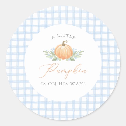 Babyaufkleber | Ein kleiner Pumpkin Runder Aufkleber (Vorderseite)