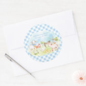 Babyaufkleber für Jungtiere Runder Aufkleber (Umschlag)