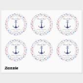 Babyaufkleber für Nautische Verankerung Runder Aufkleber (Blatt)