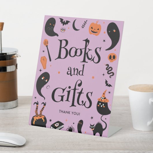 Babybäckerei Halloween Baby Shower Books & Gifts Sockelschild (In SItu)
