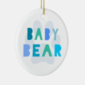 Babybär - Blau Keramikornament (Rechts)