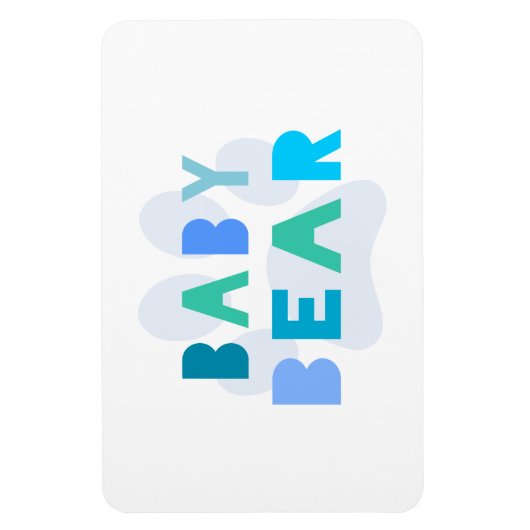 Babybär - blau magnet (Vertikal)