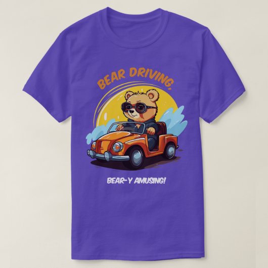 Babybär, der Auto fährt T-Shirt (Design vorne)