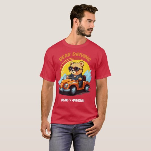 Babybär, der Auto fährt T-Shirt (Vorne ganz)