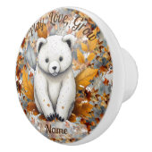 Babybär Herbst Keramikknauf (Rechts)