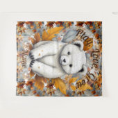 Babybär Herbst Wandteppich (Vorderseite (Horizontal))