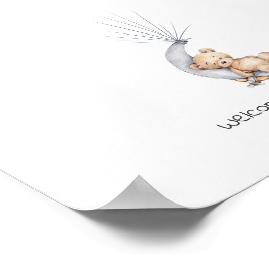 Babybär im Gästebuch des Mondes (Ecke)