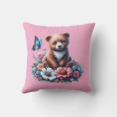 Babybär mit Blume Kissen (Rückseite)