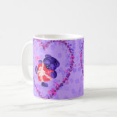 Babybär mit Herz-Geschenk-Tasse Kaffeetasse (Vorderseite Links)