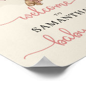 Babybär Rosa Braunbären Begrüßungszeichen Poster (Ecke)