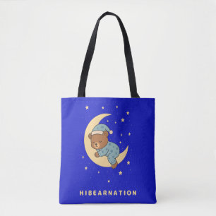 Babybär schläft auf dem Mond Tasche