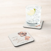 Babybär, Teddybär, Braunbälle, Babydusche Getränkeuntersetzer (Rechte Seite)