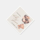 Babybär, Teddybär, Braunbälle, Babydusche Serviette (Ecke)