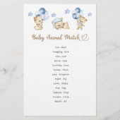 Babybärendusche Baby Animal Match (Rückseite)