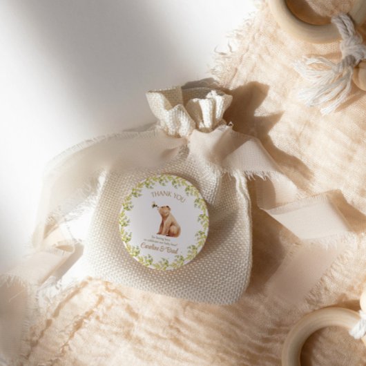 Babybärendusche Danke Runder Aufkleber