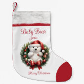 Babybärenfamilie passt Niedliche Kinder an Kleiner Weihnachtsstrumpf (Vorderseite)