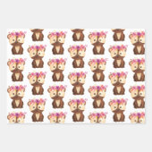 Babybärenverpackungspapier Set 3 Geschenkpapier Set (Vorderseite)