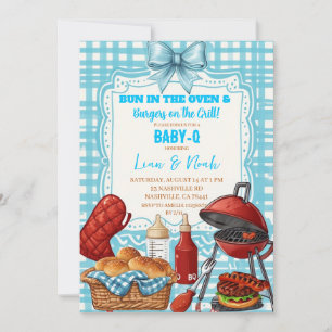 Babybauch im Ofen & Burger auf dem Grill - Babysho Einladung