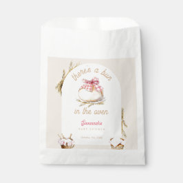 Babybauch Pink Ginghamo-Schleife Baby Shower Geschenktütchen