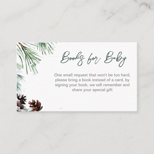 Babybäumchen für Winterkinder auf Anfrage Begleitkarte (Vorderseite)