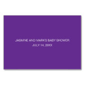 Babyberatung für neue Eltern Lila Kinderdusche Tischnummer (Rückseite)