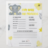 Babyberatung und -vorhersage [Baby Elephant [Gelb] Briefbogen (Vorne/Hinten)