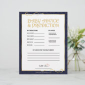 Babyberatung und Vorhersage [Golden Blue] Briefbogen (Stehend Vorderseite)