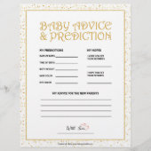 Babyberatung und -vorhersage [Goldene Glitzern] Briefbogen (Vorderseite)