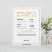 Babyberatung und -vorhersage [Goldene Glitzern] Briefbogen (Stehend Vorderseite)