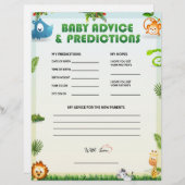 Babyberatung und -vorhersagen [Tierthema] Briefbogen (Vorne/Hinten)