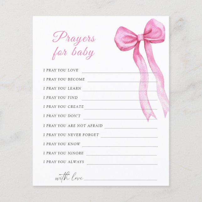 Babybeten mit rosa Bug (Vorderseite)