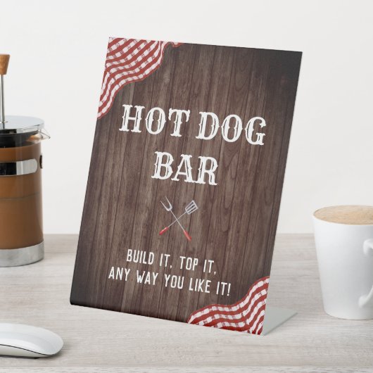 Babybett Dusche GRILLEN Dekorationen Hot Dog Bar P Sockelschild (In SItu)
