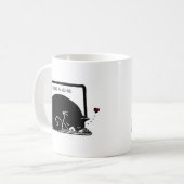 Babybett für Laptops (Tuxedo - Schwarz und Weiß) Kaffeetasse (Vorderseite Links)
