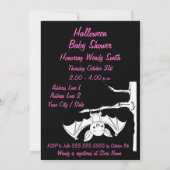 Babybett Halloween Babydusche Einladungskarten (Rückseite)