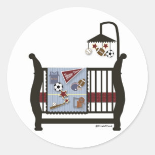Babybett Runder Aufkleber