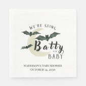 Babybett und Mond Halloween-Babydusche Serviette (Vorderseite)