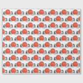 Babybettchen mit Basketball Geschenkpapier (Flach)