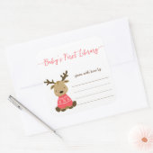 Babybibliothek, Babydusche Buchzeichen Quadratischer Aufkleber (Umschlag)