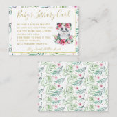 Babybibliothek Buchanfrage Boho Panda Bärendusche Begleitkarte (Vorne/Hinten)