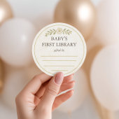 Babybibliothek - unser nächstes Kapitel Babydusche Runder Aufkleber