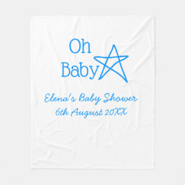 Babyblau-Babydusche - Name der Vergangenheit Fleecedecke